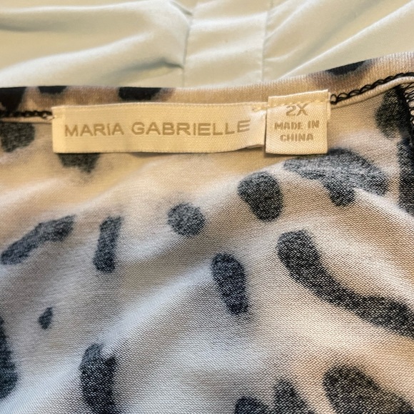 Maria Gabrielle Animal Print Blouse / Top 2XL - Picture 6 of 7